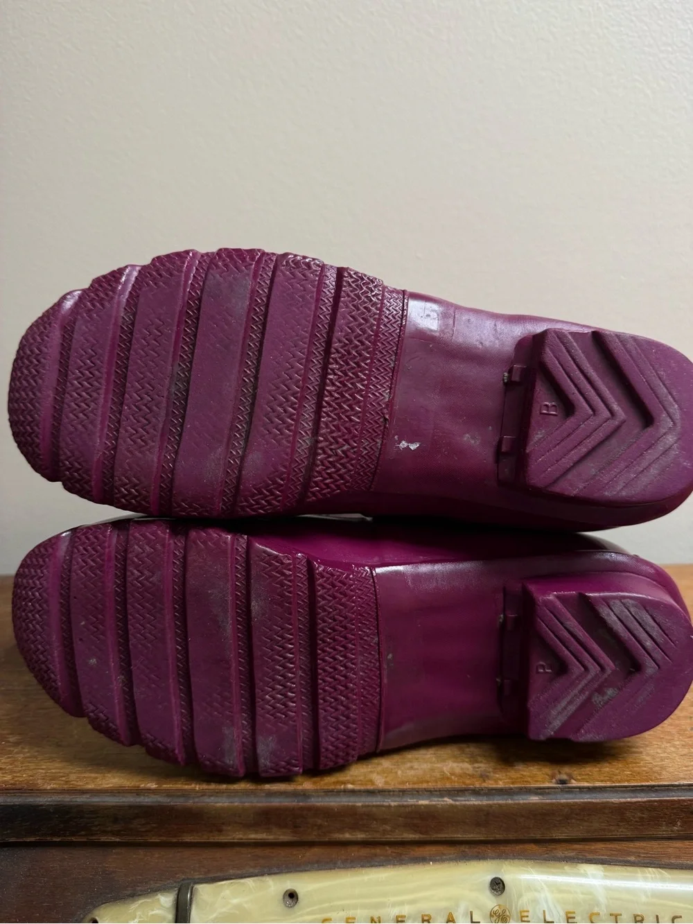 Hunter Original Gloss Short Rain Boots Purple Plum Waterproof Women’s US 6 EU 5